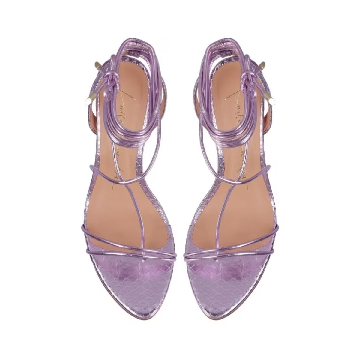 Gladiadora Luiza Barcelos Salto Alto Tiras Ultrafinas – LaShoes