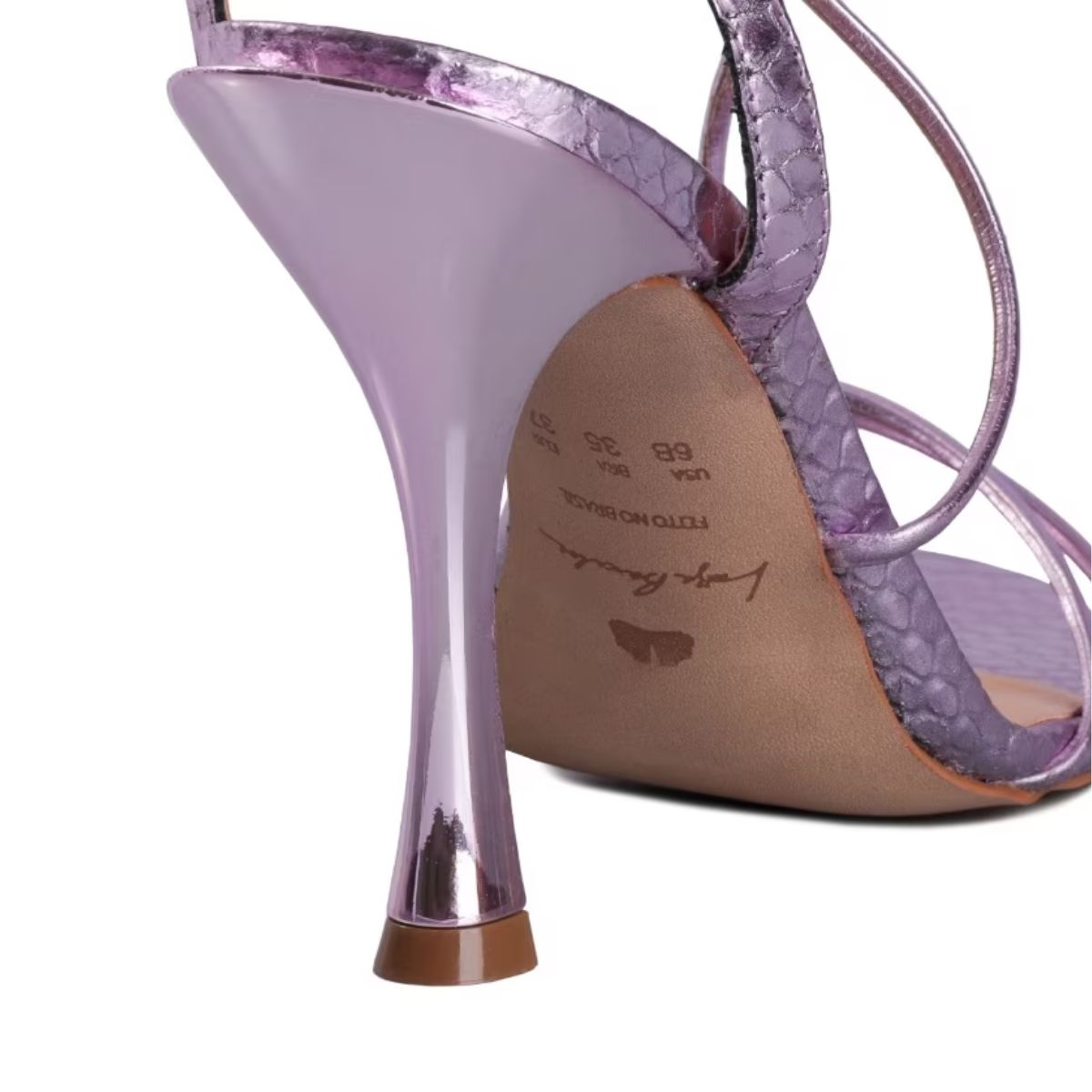 Gladiadora Luiza Barcelos Salto Alto Tiras Ultrafinas – LaShoes