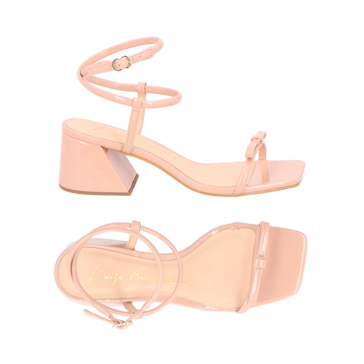 Sandália Luiza Barcelos De Salto Médio Com Laço – LaShoes Sandália Luiza Barcelos De Salto Médio Com Laço – LaShoes