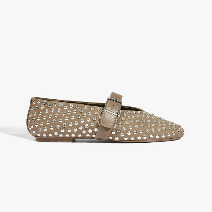 Sapatilha Schutz Bico Fino com Bolinhas Prata – LaShoes